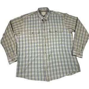 Cabela's Outdoor Gear Size XL Tall Camp Shirt Plaid Button Up L/S Fishing Hiking